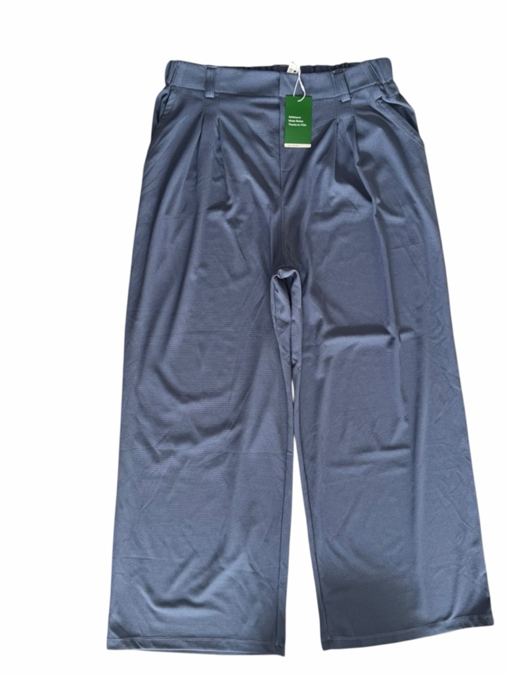 Halara Flex™ High Waisted Pocket Wide Leg Waffle Work Pants Grisaille Blue XL - Picture 2 of 5